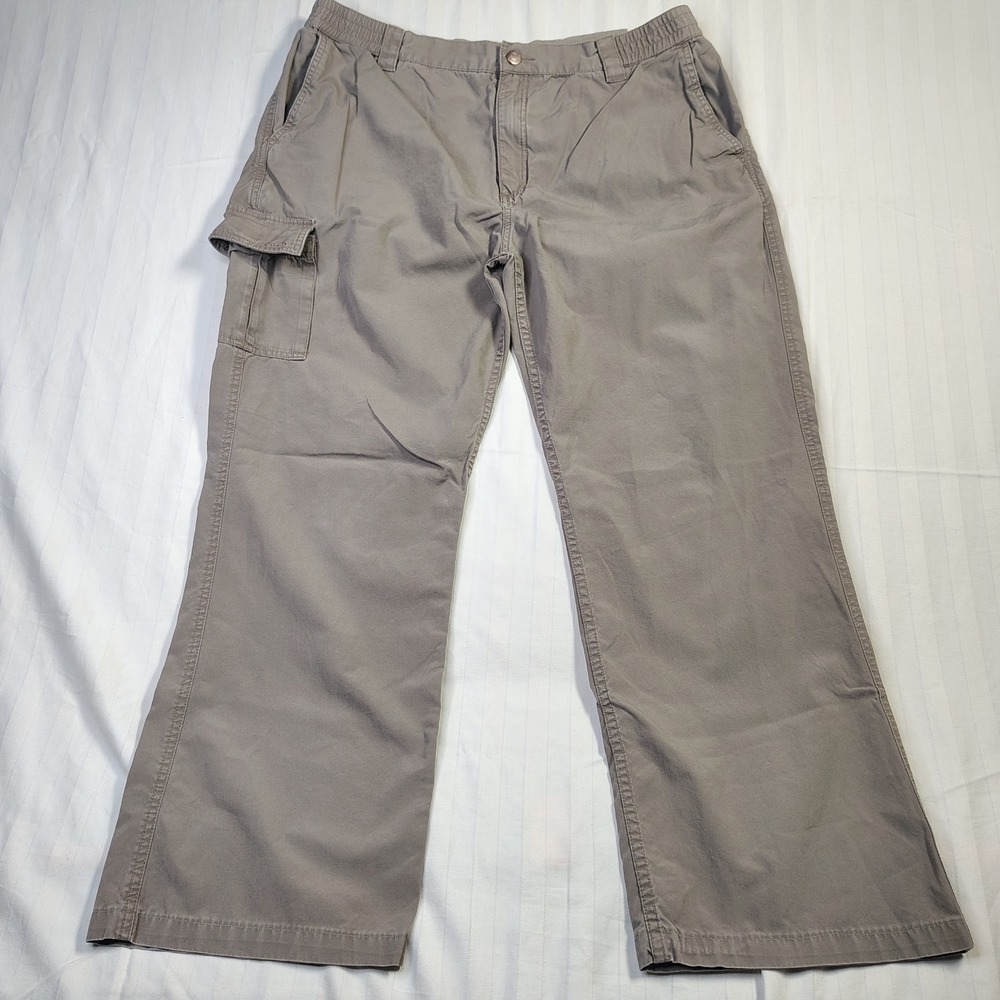 Filson Cargo Pants Mens XL Gray 24005 Elastic Waist Cotton Canvas Utility Work
